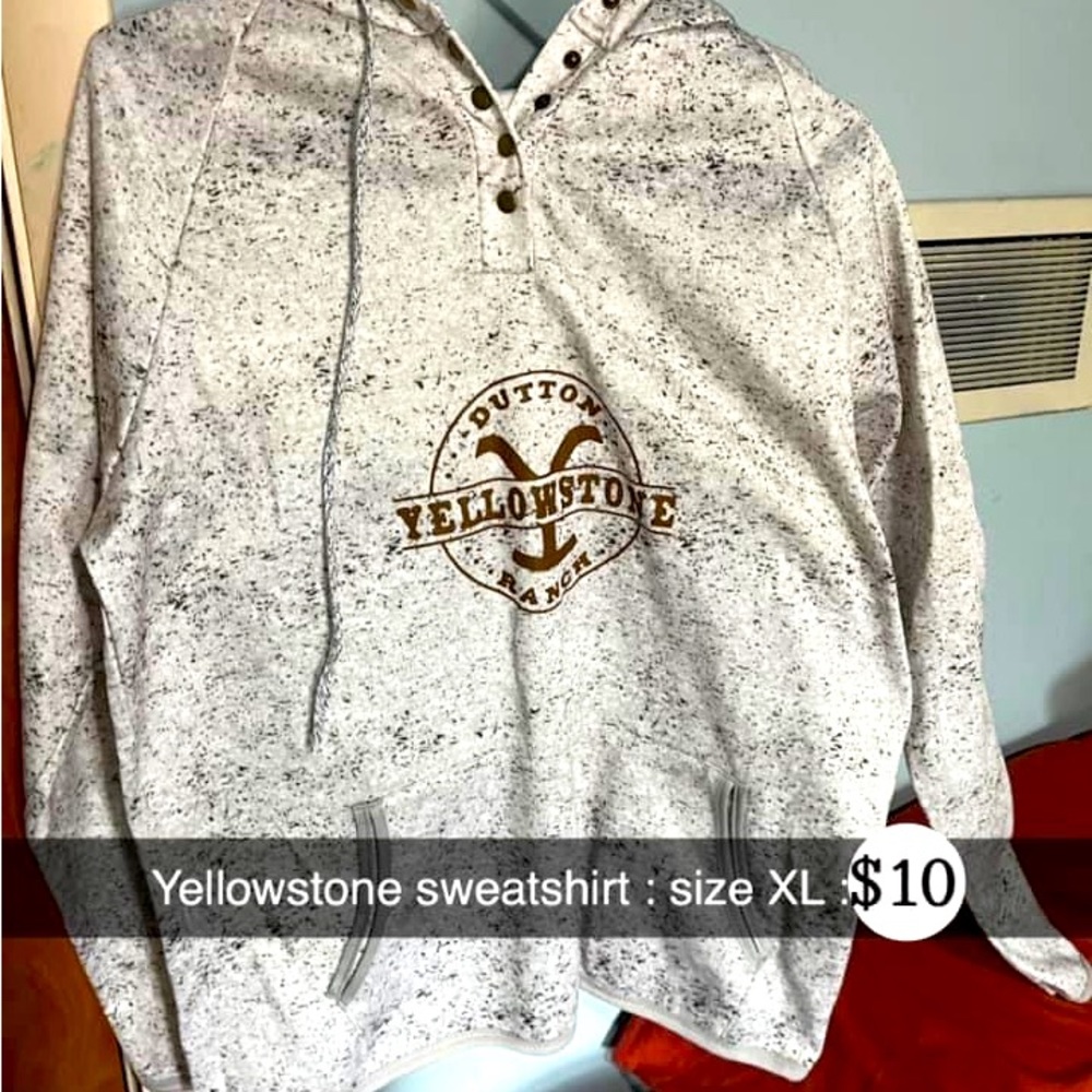 Yellowstone sweatshirt fits more like a Large